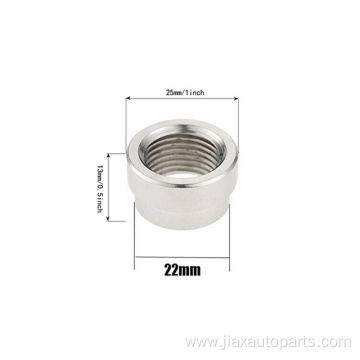 Oxygen sensor step nut, SS304 welded bung M18*1.5